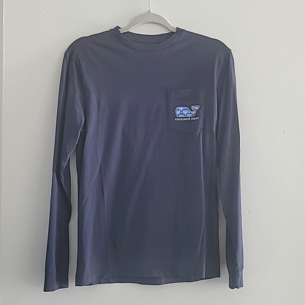 Vineyard Vines blue Happy Hanukkah long sleeve tee size XS